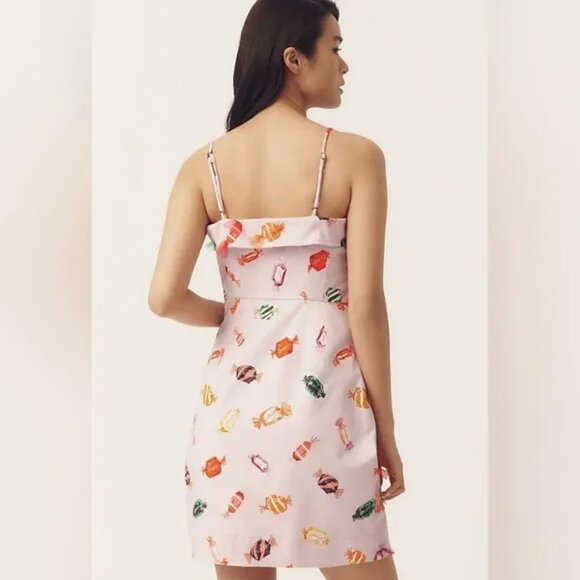 NWT Maeve Candy Printed Buttondown Mini Dress 2 - Picture 3 of 5